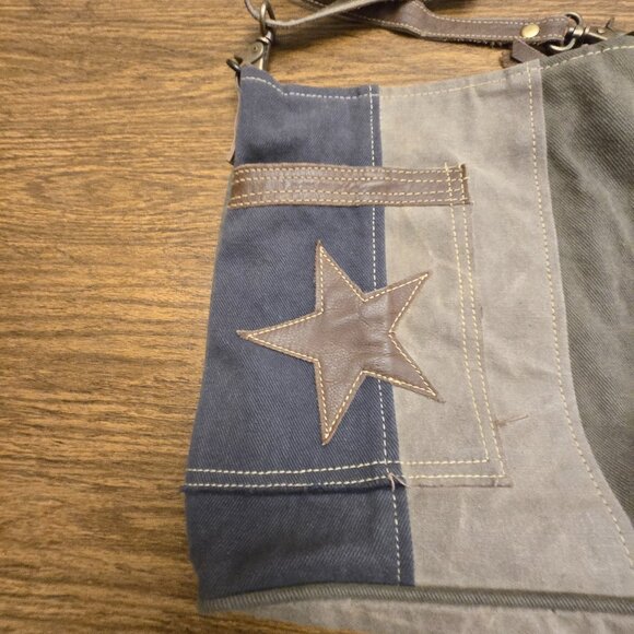 MYRA BAG Women's 100% Cotton/Leather Patchwork Design Crossbody Bag - Medium - Picture 4 of 16